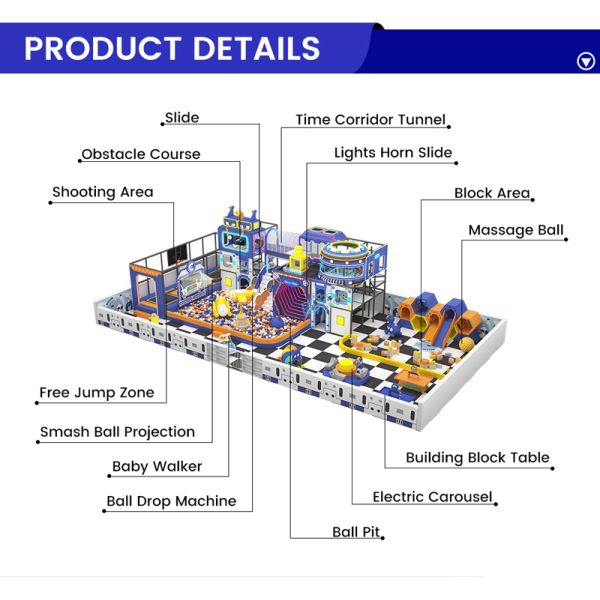 Soft Playground Park 190㎡ | Custom Indoor Soft Play Castle