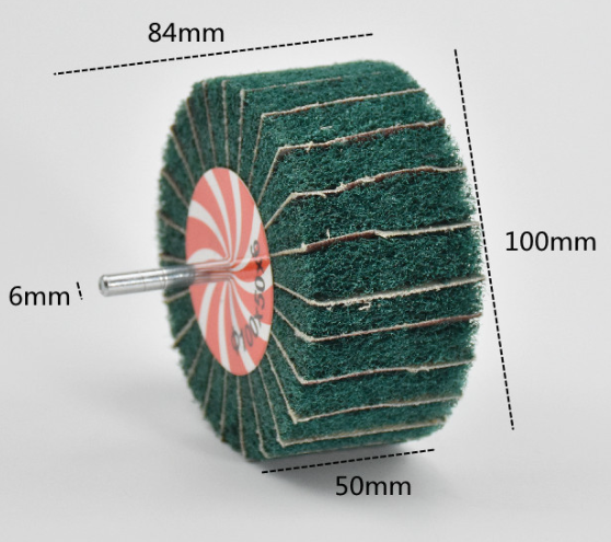Green Shaft Grinding Flap Wheel Discs 20mm 25mm 30mm 40mm 50mm 60mm 80mm 100mm
