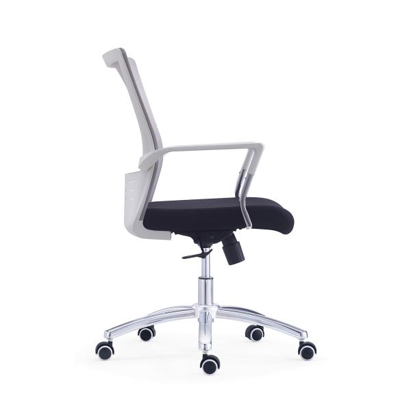 Modern Office Furniture Middle Back Mesh Back Fabric Seat Swivel Office Chair
