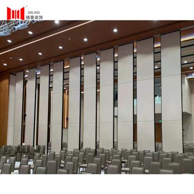 Sliding Acoustic Movable Partition Wall Panel White Color 130mm Thick