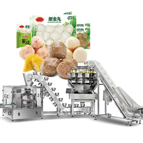 Automatic Premade Pouch Doypack Bag Packaging Machinery Frozen Shrimp Drumsticks Chicken Nugget Packing Machine