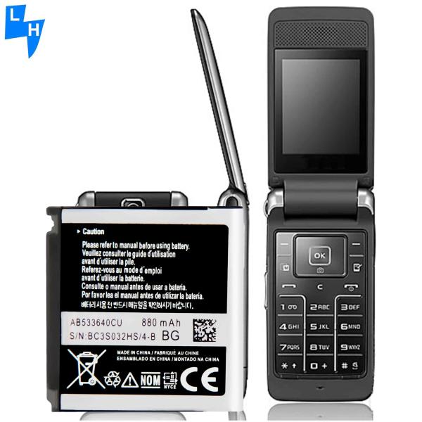 880mAh AB533640CU Bateria de iões de lítio para Samsung S3600 C3110 G400 G500 F469 G600 G608 J638 F330 F338 S3600i