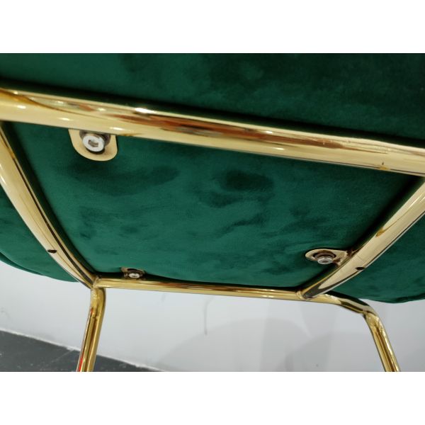 Fashion Flannel 48.5cm 47cm Wrought Iron Dining Chair