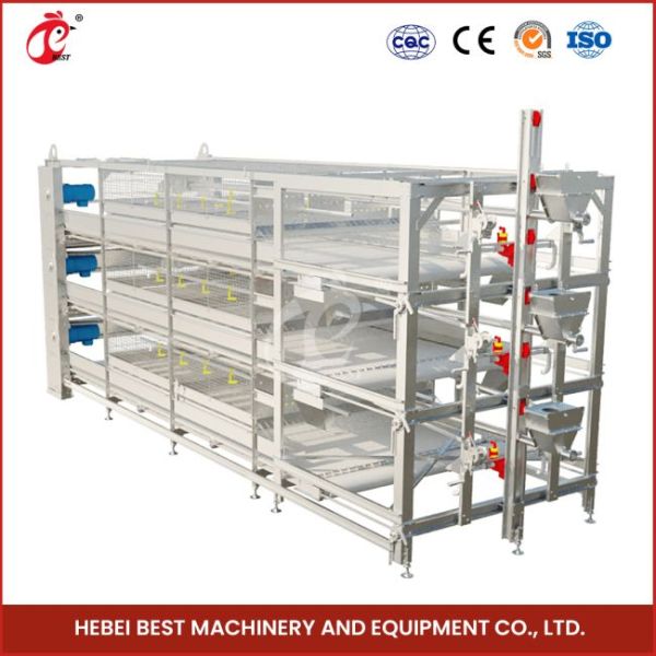 96-128 Chickens Broiler Chicken Cage Fully Automatic Mia
