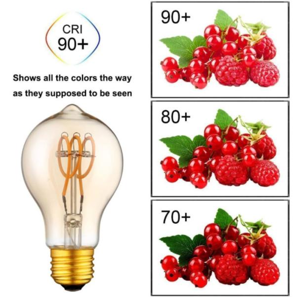 E27 240V Spiral LED Filament Bulb A60 , 4w Soft White Vintage Light Bulbs 220V
