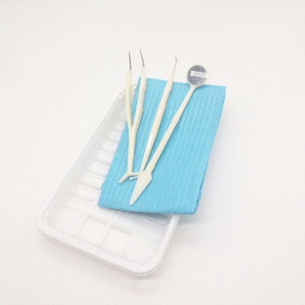 Plastic Dental Disposable Teeth Whitening Unit Mouth Mirror Examination Kit