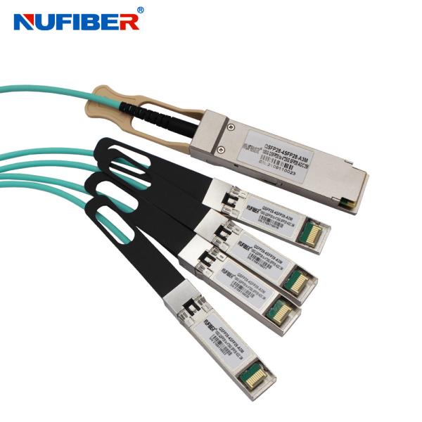 High Quality 100G QSFP28 AOC Cable 10m 33ft Active Optical QSFP28 to 4x SFP28