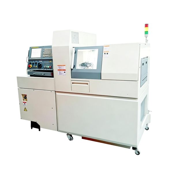 Swiss Type Slant Bed CNC Lathe Milling Machine Dual Spindle 12000rpm SYNTEC 220TB System