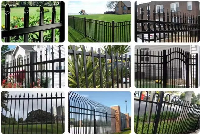 6ft x 8ft Wrought Iron Garden Fence Ornamental Iron Fence Steel Fence