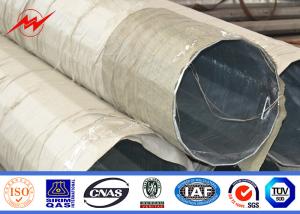 60ft 65ft Bitumen Burial Type Galvanised Steel Tubular Pole For Transmission