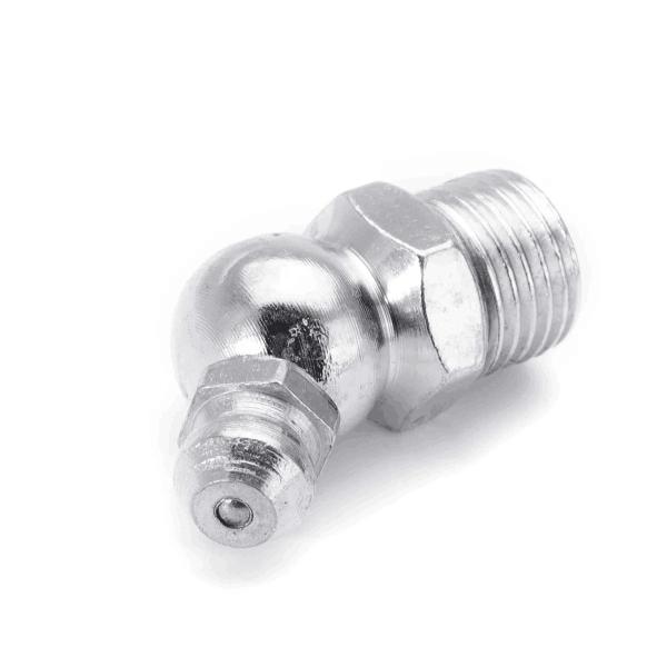 Zinc Galvanized 45 Degree Grease Zerk M10 Grease Nipple Accessories For Excavator