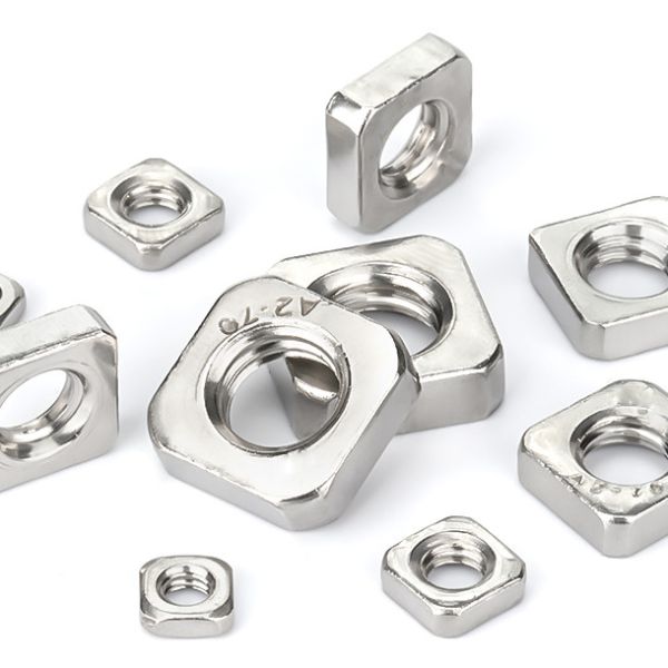 SS304 SS316 A2-70 A4-80 Stainless Steel Nuts / Bright Square Thin Nuts