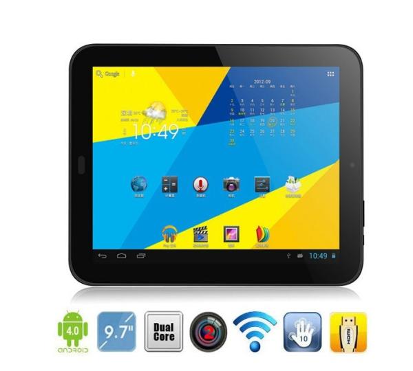 9.7inch Dual Core YuandaoN90S Vido N90S Tablet PC RK3066 1.6ghz 8GB rom dual camera 2MP