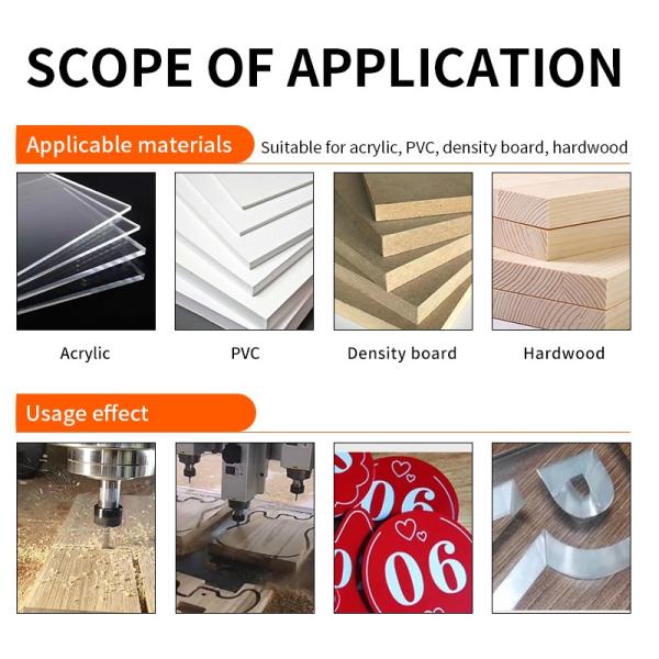 Set for WoodworkingCNC Milling Cutter Cutting Tool Router Bit Extreme Uselife Coated Solid Carbide