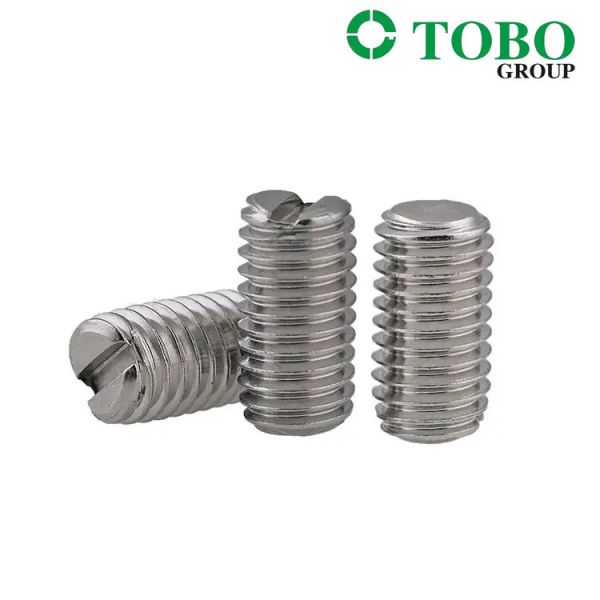 Fastening Screws Stainless Steel Din551 Slotted Set Screws With Flat Point Grub Screw M4m5m6