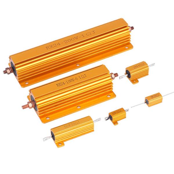 RX24 Or Aluminium Encastré 10W 25W 50W 100W 200W Tolérance de 5% Résistance du résisteur 100 ohms
