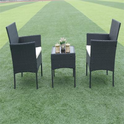 Piscina exterior / praia de Rattan Sete de cadeiras de mesa de café com moldura de alumínio Otomano Mobiliário interior exterior de alta qualidade