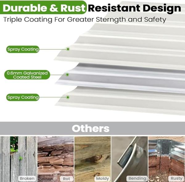 Galvanized Raised Garden Bed Kit Outdoor Garden Raised Planter Box 3.4*2*2.66 ft Metal Raised Garden Beds For Vegetable