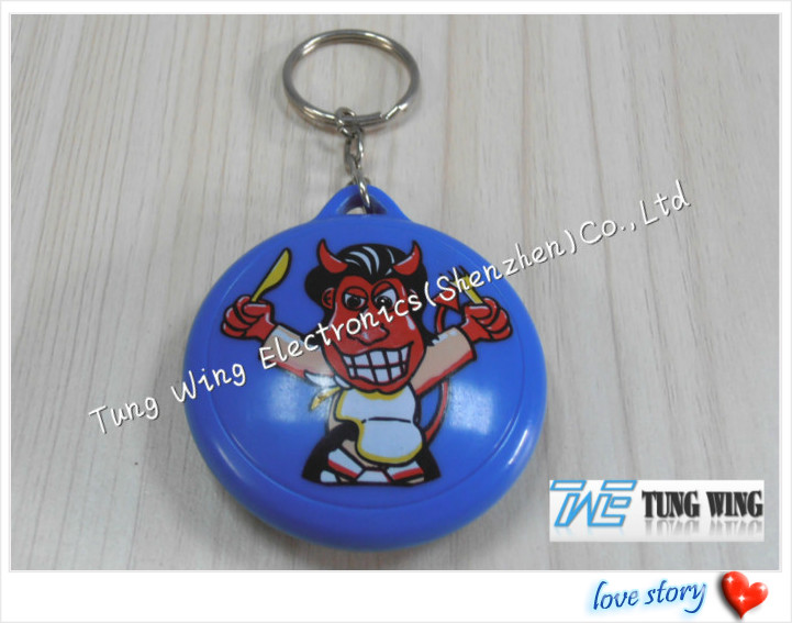 Уникально круглое нот Keychain, ABS, звук Keychain новизны металла