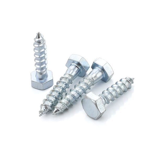 Zinc Plated Steel Hex Head Wood Screws Hexagon Wood Screws ASMEB18.2.1 Lag Bolts