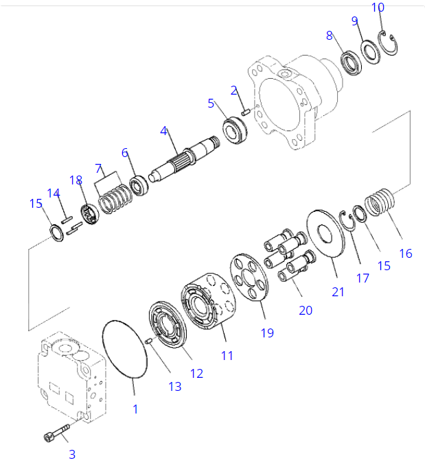Belparts Hydraulic Fan Motor For Komatsu WA430-6 Wheel Loader Hydraulic Spare Parts 708-7S-00550