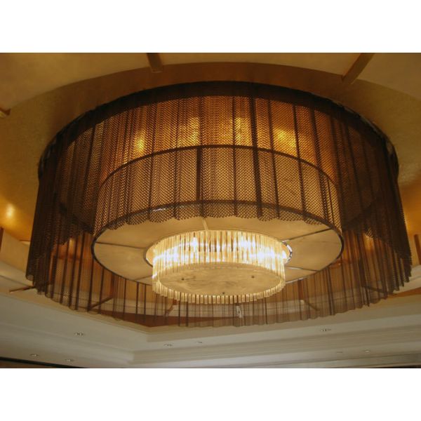 Metal Coil Architectural Woven Metal Mesh Fabric Drapery Curtains