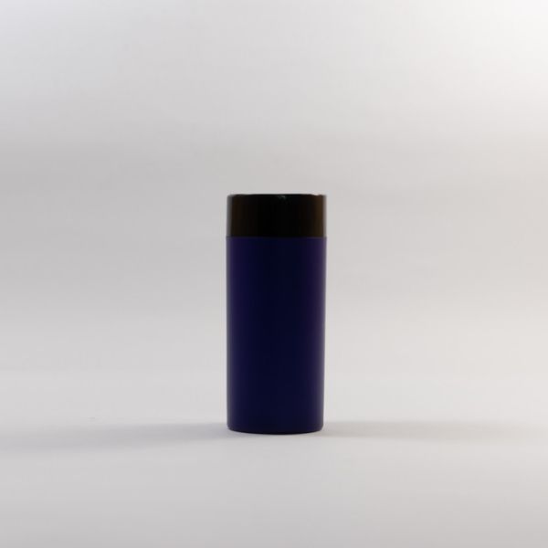 Blue Matted Plastic Cosmetic Jars For Powder Metalized Cap 20g