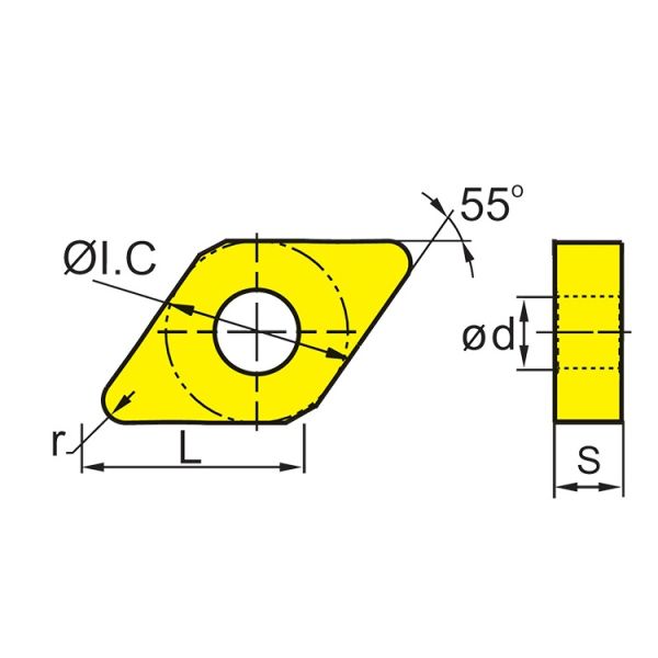 Precision Ground PVD Coated DCMT CNC Insert for High Performance Turning with 3 Years Warranty