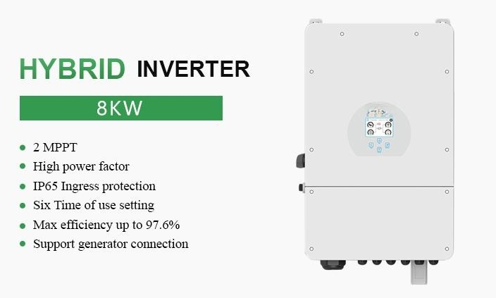 Inversor solar de 8 kW 6 kW 5 kW 8 kW para el sistema de almacenamiento de energía solar