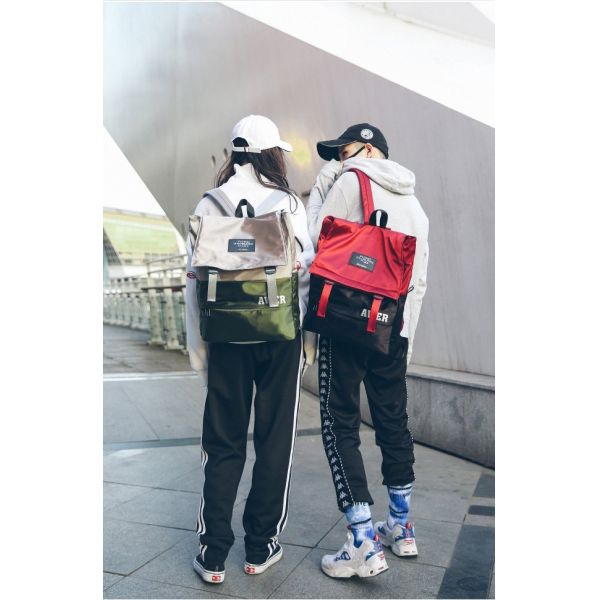 New Korean version of tide backpack for men and women leisure couples backpack outdoor travel student bag