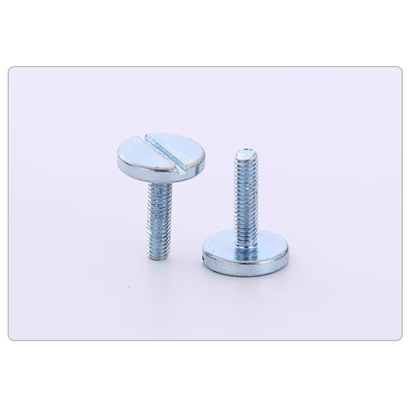White Zinc Plated Steel Slotted Drive Thumb Screws GB833 Big Filliser Head Slotted Drive Screws