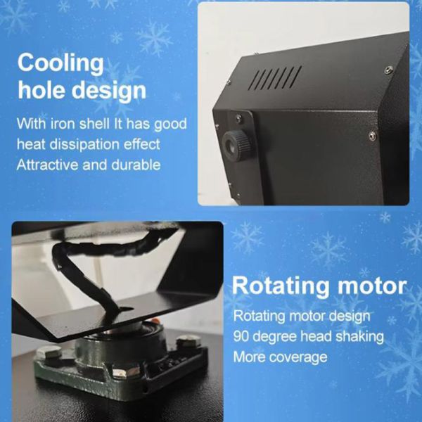 2000W Moving Head Snow Machine with 90° Angle and 5L Tank for DJ Events and Parties