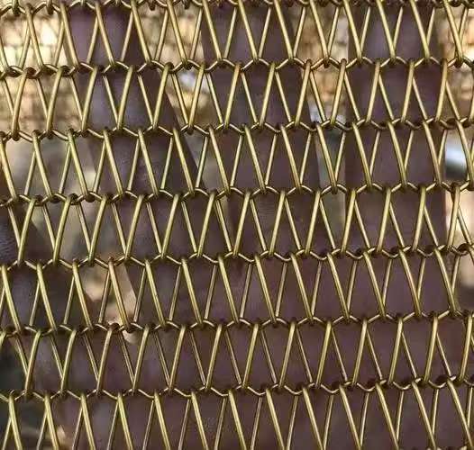 Architectural Facade Cladding Decorative Woven Wire Mesh Utilizing 1.5mm Strong Wire Diameter