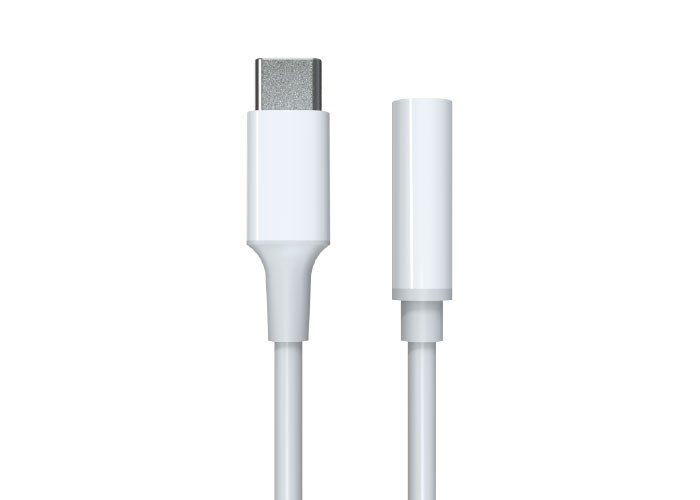 Белый тип тип кабеля c Usb OCC 10-13cm c аудио к наушникам Джек 3.5mm
