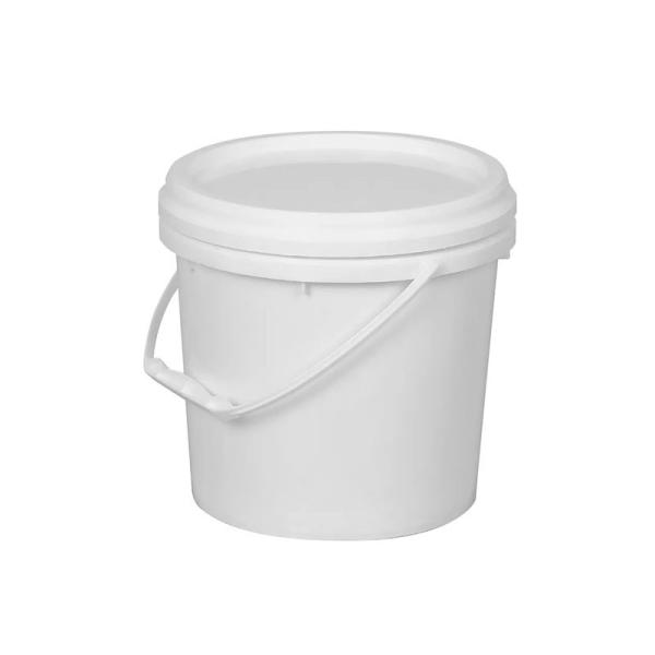 Heavy Duty Commercial Round Plastic Tubs With Handles Snap On Lid And Custom Logo Printing
