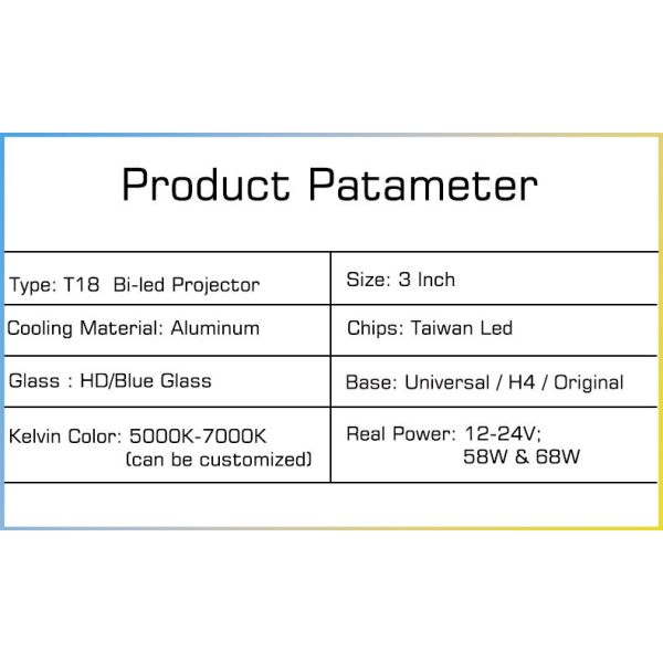 Car Bi LED Projector Lens 3.0 Inch Car Headlight Lens With H7 H4 9005