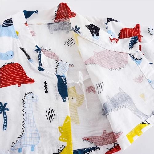 Unisex Organic Cotton Infant Pajamas  Long Sleeve Snap Button Plain Printed