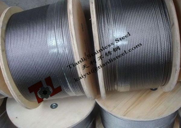 316 A4 1.4401 7x19 14mm Stainless Steel Wire Rope with Net  Weight 784kg per 1000m