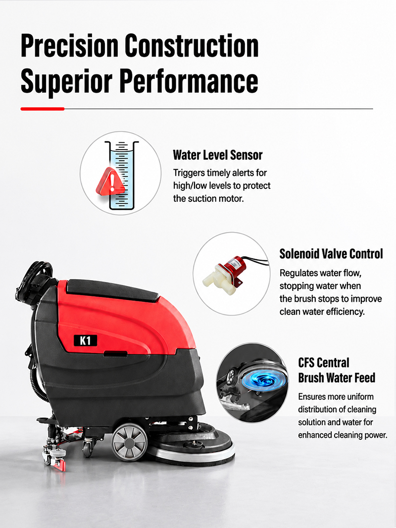 Hotsale 24V 80AH Lithium Battery Industrial Automatic Floor Washing Machine Scrubber Dryer