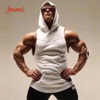 El músculo del levantamiento de pesas de los hombres cortó sudaderas con capucha sin mangas del gimnasio de la camiseta