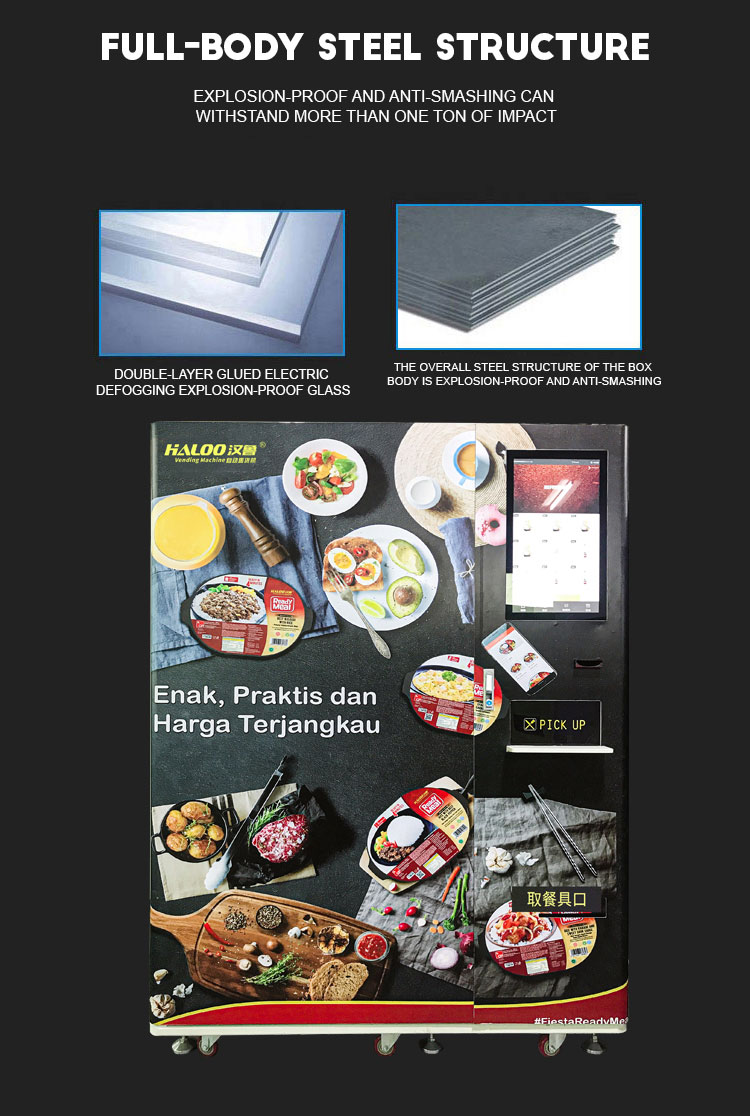 Металлический лист материальное 4000W автомата еды топления микроволны Refrigerated