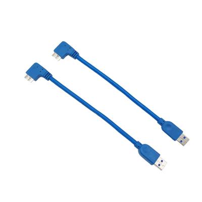 o Usb 3,0 de 20cm um homem a micro B cabografa 90 do ângulo direito graus de cabo de USB
