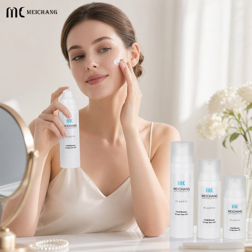 30ml 50ml 75ml Refillable PP Airless Lotion Pump Bottle for Eye Cream and Skincare Packaging(MC-228)