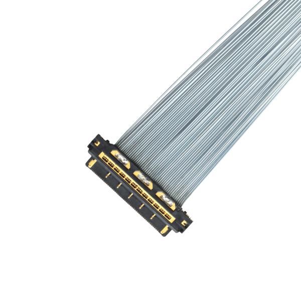 KEL XSL20-48S Micro-Coax Cable, 0.25mm Pitch, 44AWG PFA, Dual UV Adhesive