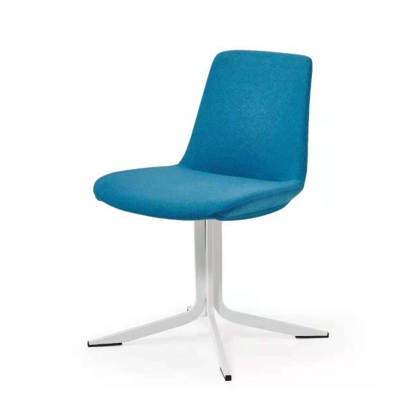 NO Folded Office Fashion Sofa Chair with Metal Legs and Multi-color Fabric Lounge