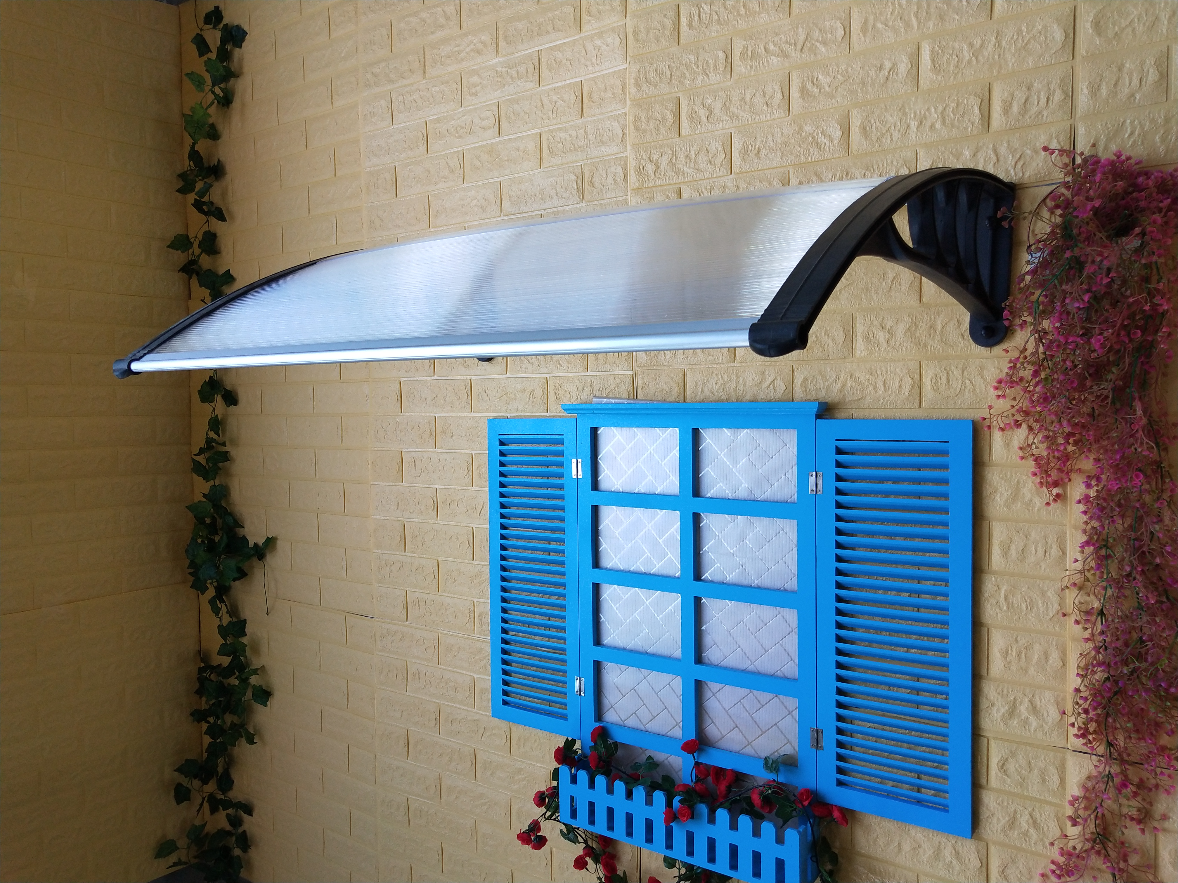 Residential Polycarbonate Carport Canopy With UV Protection Window Awnings