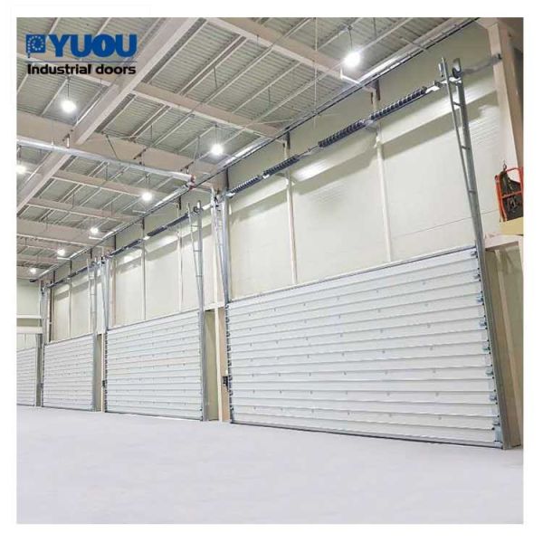 Galvanized Sectional Electric Garage Doors 8m Warehouse Overhead Door Windproof
