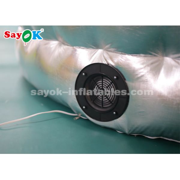 Event Booth Displays External Silver / Black Oval Inflatable Picture Booth With Blower 3.3*2.5*2.4m