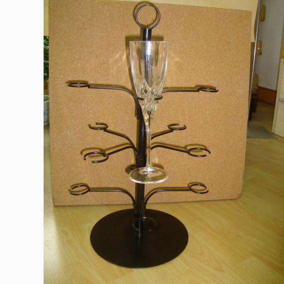 Cremalheira branca do suporte da árvore do cocktail de 12 braços, 3 de vinho do vidro do metal camadas de cremalheira de exposição