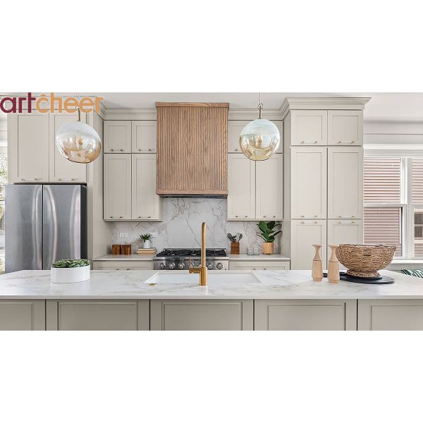 Solid Wood Kitchen Cabinets with Customizable Color and 3 Years Warranty for Modern Homes